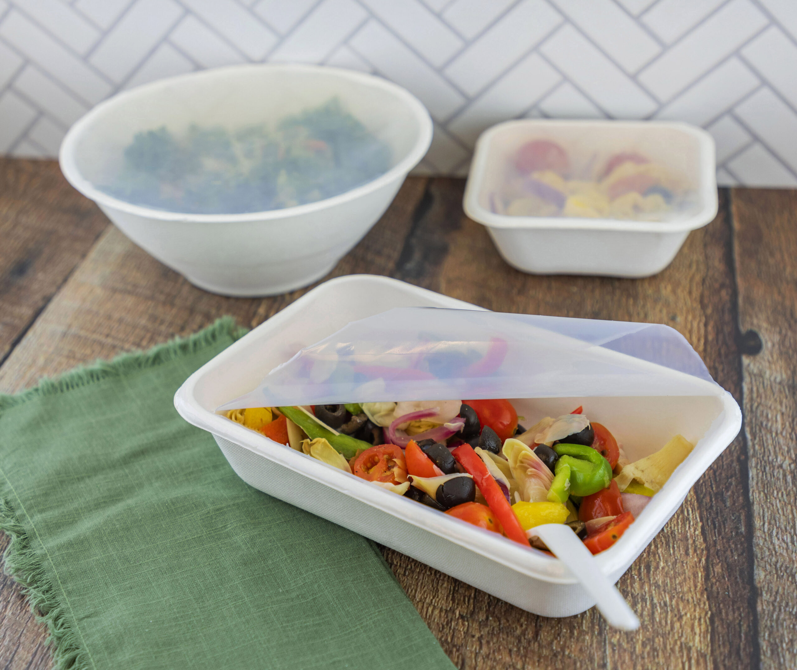 Lidding film sealing a prepared food container